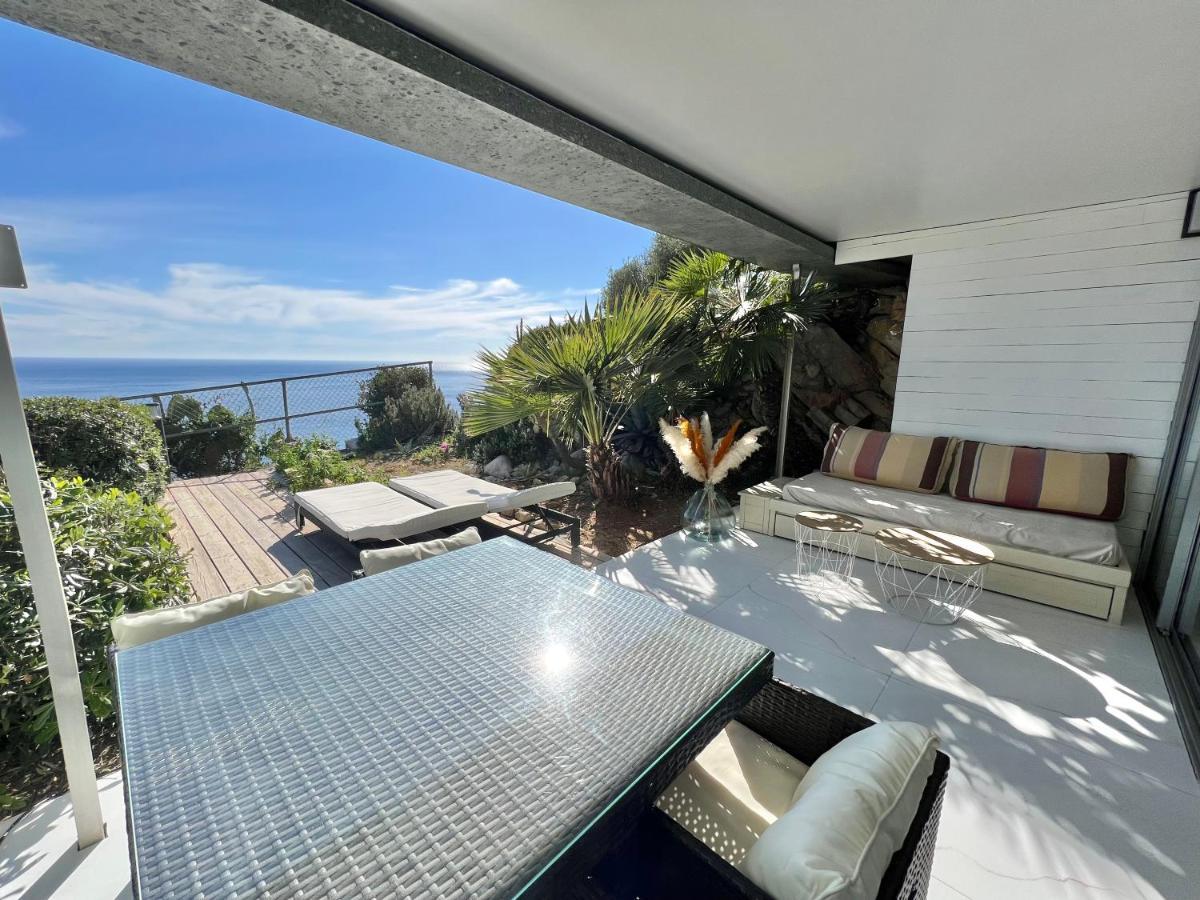 Luxueux Appartement - Vue Mer - Piscine - Free Parking - Monaco Кап-д'Ай Екстер'єр фото
